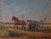 unknow artist, Farmer with horse and cart